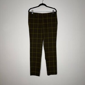 Scotch & Soda Pants Olive Plaid Tailored Fit Pockets Size 30